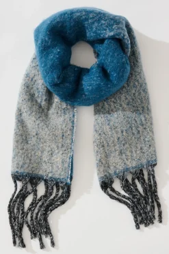 Discount Emery Knit Scarf in Multi Blue Ombre Knitwear|Knitwear