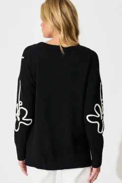 Best Endless wishes Knit in Black Wool Blend Knitwear|Knitwear