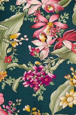 New Evelina Midi Dress in Green with Multi Floral Dresses|Party