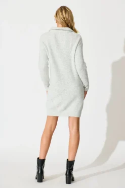 Online Eyes on me Knit Dress in Grey Dresses|Knitwear