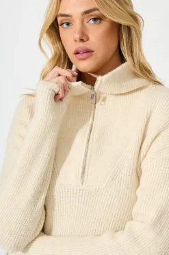 Best Eyes on me Knit Dress in Cream Dresses|Knitwear