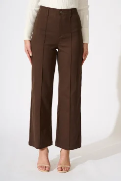Hot Ezra Jean in Chocolate Cotton Blend Bottoms