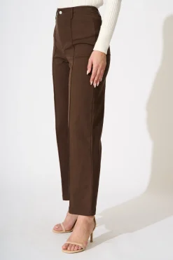 Hot Ezra Jean in Chocolate Cotton Blend Bottoms