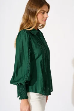 Hot Farah Shirt in Emerald Tops|Workwear