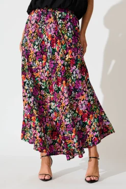 Best Farrell Maxi Skirt In Black Multi Floral Bottoms|Skirts & Shorts