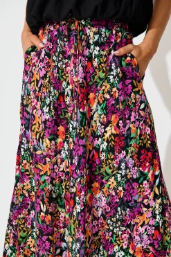 Best Farrell Maxi Skirt In Black Multi Floral Bottoms|Skirts & Shorts