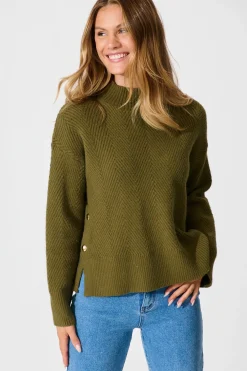 Hot Fate Knit in Olive Knitwear|Knitwear