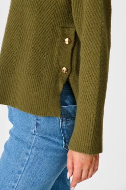 Hot Fate Knit in Olive Knitwear|Knitwear
