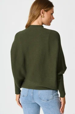 Online Faye Knit in Green Knitwear|Knitwear