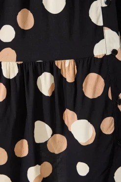 Online Felicia Shirt Dress In Black With Cream Spot Dresses|Casual
