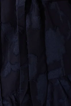 Best Fione Shirt Dress In Navy Burnout Chiffon Dresses|Party