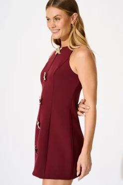 Best Fleur Amour Dress in Wine Dresses|Party