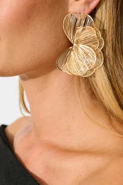 Best Flora Petal Stud Earrings in Gold Jewellery