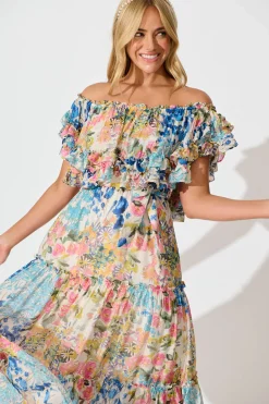 New Franc Midi Dress In Vintage Floral Print Dresses|Engagement Party