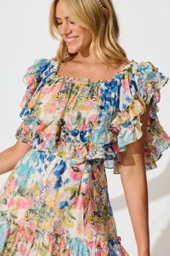 New Franc Midi Dress In Vintage Floral Print Dresses|Engagement Party