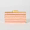 Clearance Gala Clutch Bag in Gold with Blush Acrylic Bags|Engagement Party