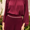 Sale Gina Chain Belt in Textured Gold Belts