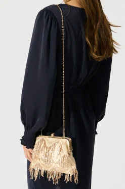 Clearance Glamour Clutch Bag in Rose Gold Sequin Bags|Engagement Party