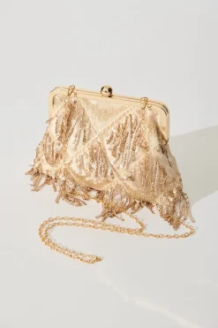 Clearance Glamour Clutch Bag in Rose Gold Sequin Bags|Engagement Party
