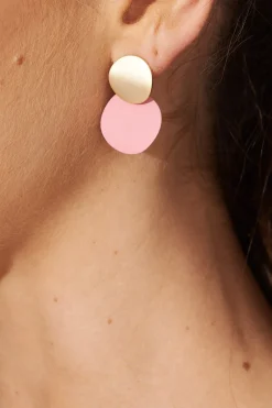 Sale Gloria Earrings In Blush With Gold Jewellery