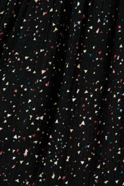 New Glorietta Smock Dress In Black Multi Speckle Dresses|Casual