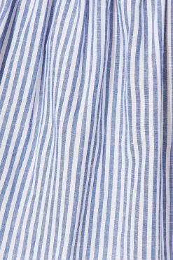 Outlet Gwennie Midi Shirt Dress In Blue And White Stripe Cotton Dresses|Casual