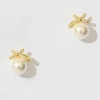 Sale Halley Earrings In Gold With Pearl Jewellery|Wedding Accessories