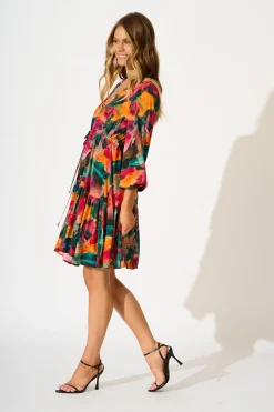 Outlet Have My Heart Dress in Multi Watercolour Print Dresses|Party