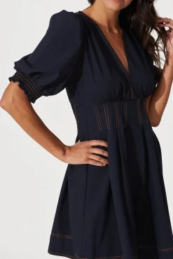 Online Hazel Dress In Navy Dresses|Casual