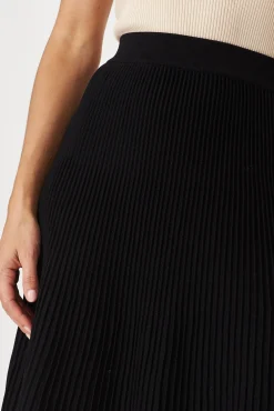 Outlet Honeycup Knit Skirt In Black Cotton Blend Bottoms|Skirts & Shorts