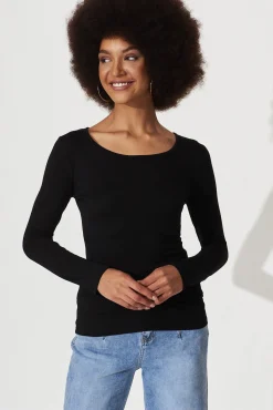 Clearance Hypnosis Top In Black Tops