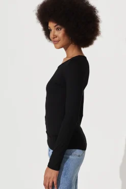 Clearance Hypnosis Top In Black Tops