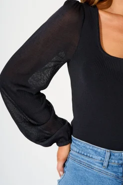 Clearance In Your Arms Knit Top in Black Tops|Knitwear