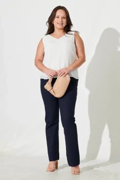 Hot Indy Top in White Tops|Workwear
