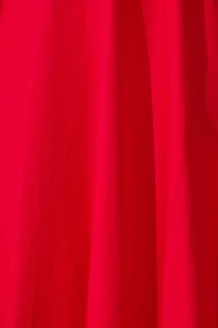 Hot Irisa Maxi Dress in Red Cotton Wedding Guest