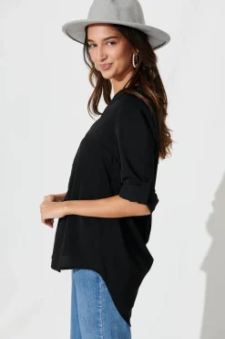 Discount Isa Top In Black Workwear|Tops