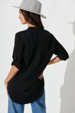 Discount Isa Top In Black Workwear|Tops