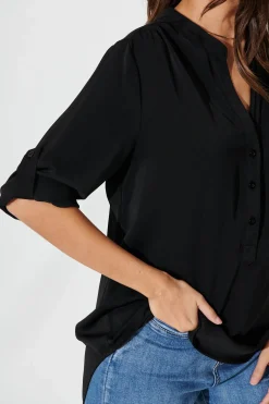 Discount Isa Top In Black Workwear|Tops