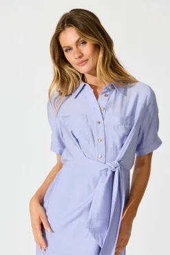 Fashion Isadora Midi Dress in Lilac Dresses|Casual