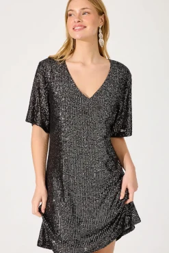 Best Its You Dress In Pewter Sequin Dresses|Party