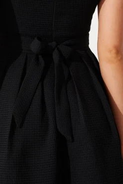 New Jardin Dress In Textured Black Dresses|Party