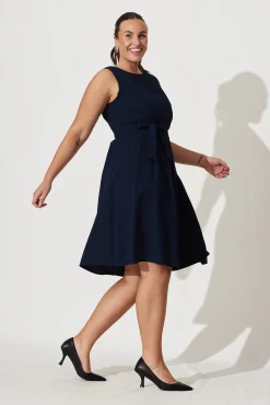 Discount Jardin Dress In Textured Navy Dresses|Party