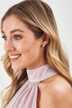 Hot Jasmine Stud Diamante Earrings In Gold Jewellery|Hens Night