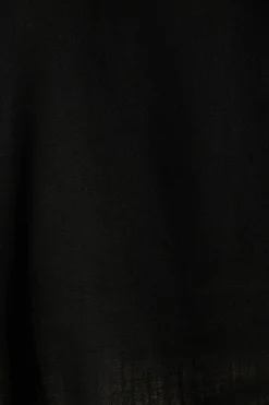 Online Jasper Top In Black Linen Blend Tops|Casual