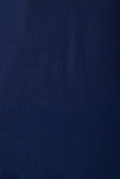 New Jasper Top In Navy Linen Blend Tops|Casual