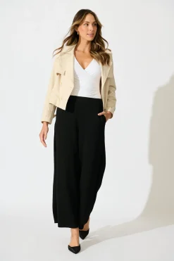 Clearance Jeannette Pant in Black Bottoms