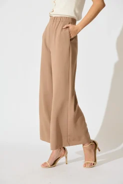 New Jeannette Pant in Camel Bottoms