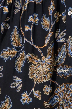 Best Jena Smock Dress in Black with Multi Floral Print Dresses|Casual