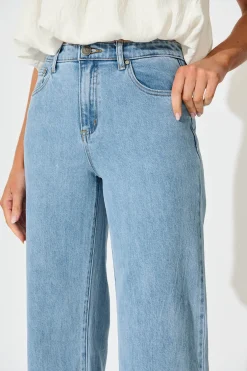Clearance Jency Mid Rise Wide Leg Jean In Light Blue Denim Bottoms|Denim