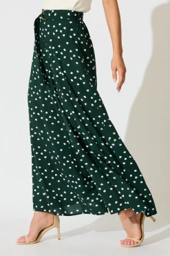 Discount Jewel Mist Pant in Emerald with White Speckle Bottoms|Pants
